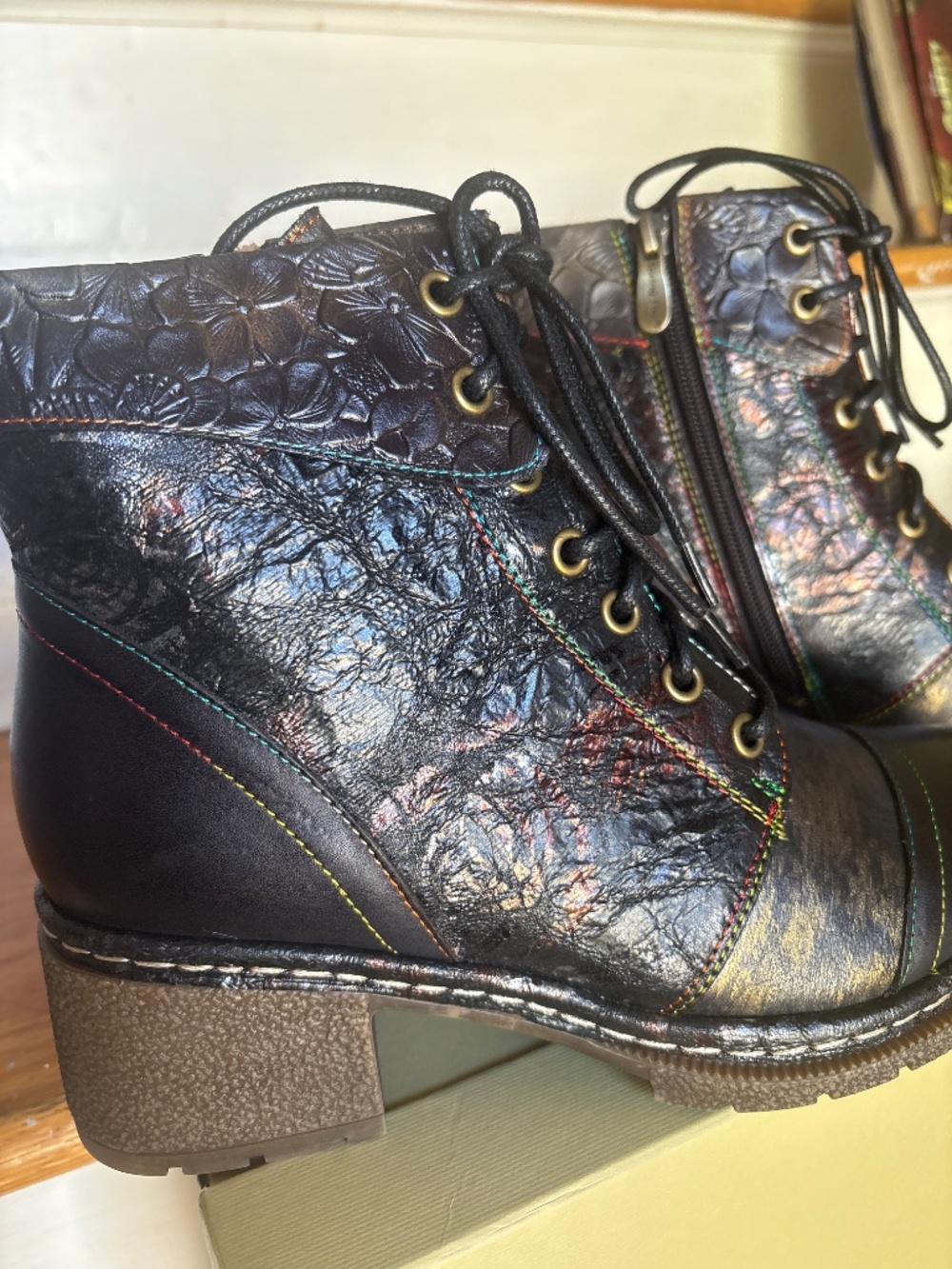 L’Artiste Ankle Leather Boot Size 38 - Picture 2 of 6